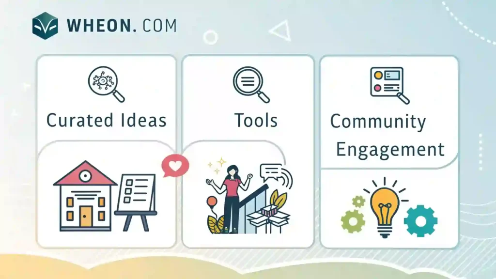 curate ideas, tools, community engagement